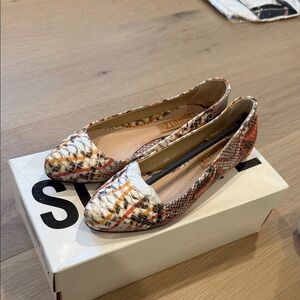 SCHUTZ Multicolor Snakeskin Loafers
